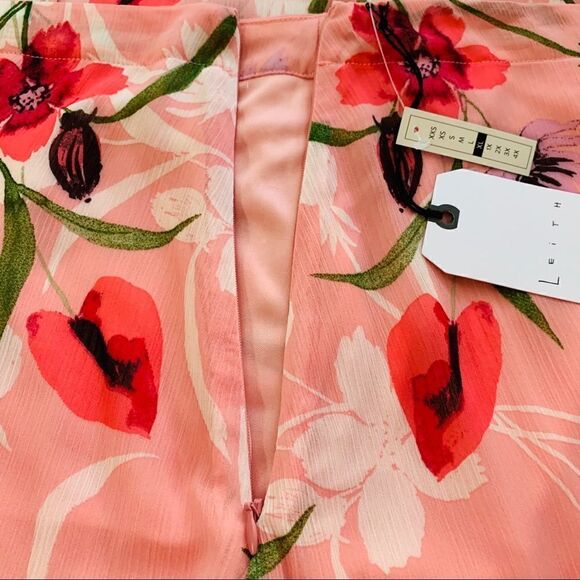 LEITH Floral Midi Skirt With Side Slit - Picture 8 of 8